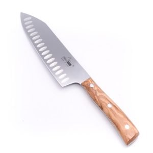 Maglio Nero Iside Rocking Fluted Santoku 17cm Olive Wood