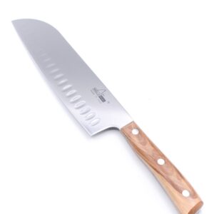 Maglio Nero Iside Fluted Santoku 19cm Olive Wood