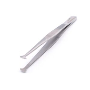 Fish Bone Tweezers w/ Half-Moon Tip 14.5cm